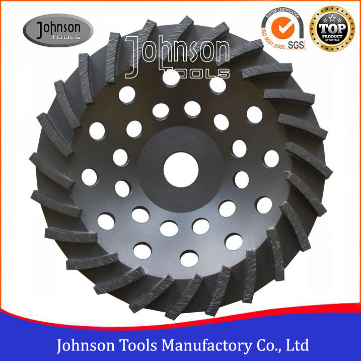 180mm Diamond Swirl Cup Wheel Cup Wheel for Stone and Concrete