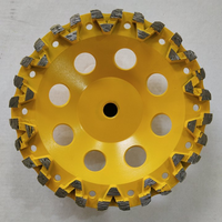 7" 180mm V Shape Diamond Swirly Segmented Welding Abrasive Cup Grinding Wheel For Concrete