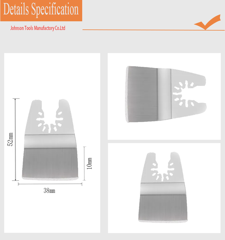 38*10mm Oscillating Multitool Stainless Steel Scraper Blade For Paint